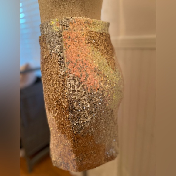 12 Tribe Ivory Multi Sequin Mini Skirt - Picture 5 of 13